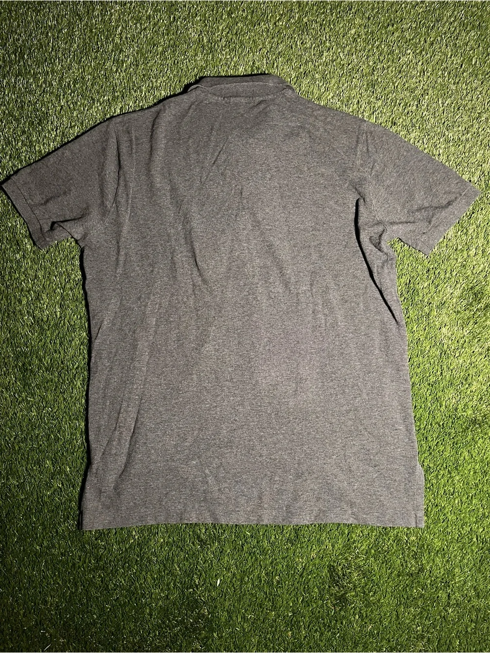 Polo Ralph Lauren Men's XL Gray Polo Shirt with Teal Logo
